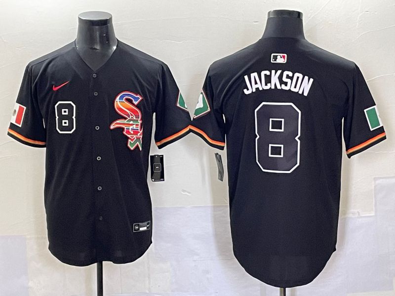 Men 2025 Chicago White Sox #8 Jackson Black Game Nike MLB Jersey style 7036->more jerseys->MLB Jersey